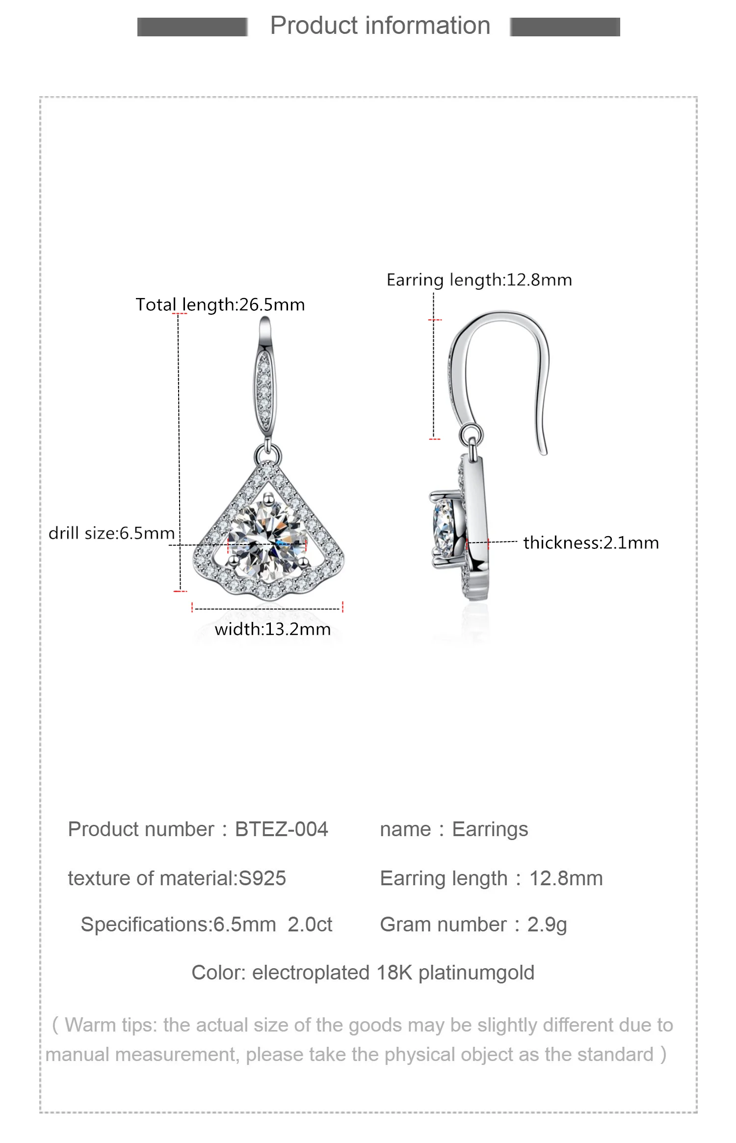 Wholesale Fine Jewelry S925 Sterling Silver Moissanite 1 Karat Hoop Earrings For Women