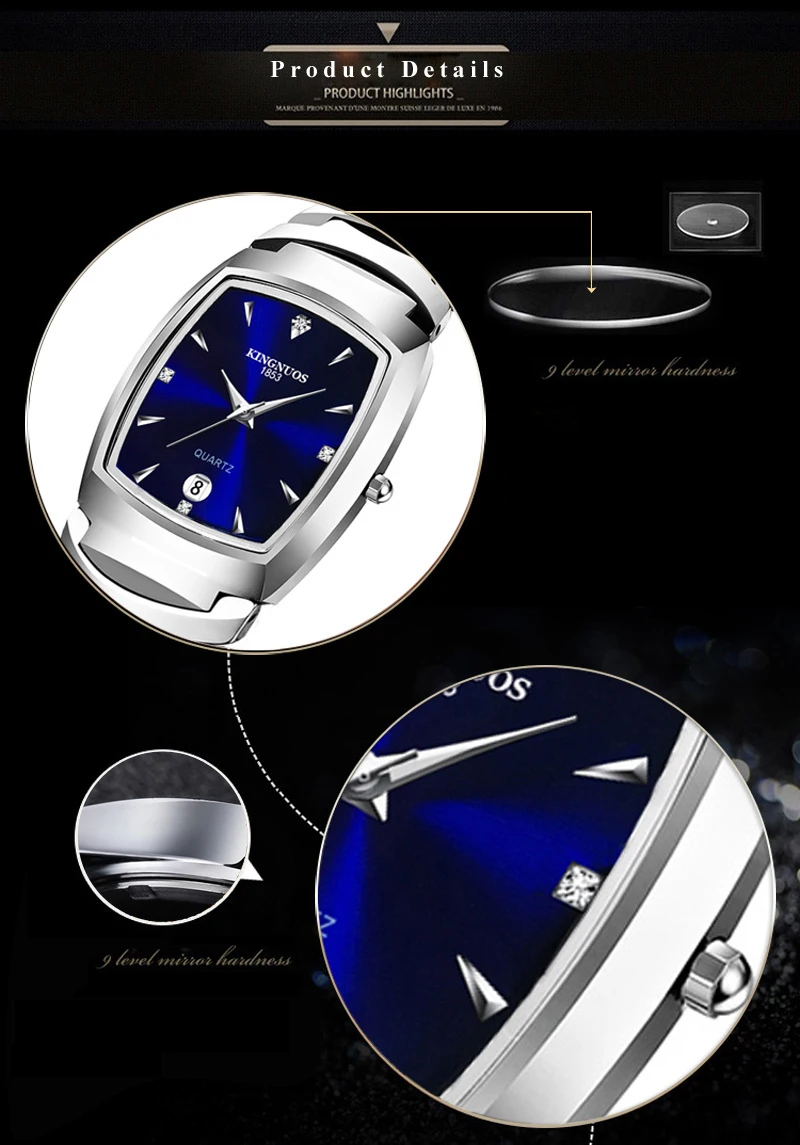 Couple Watch for Lovers Quartz Wristwatches Fashion Luxury Watches Lover Clock Casual Steel Strap Couple Watches for Gifts