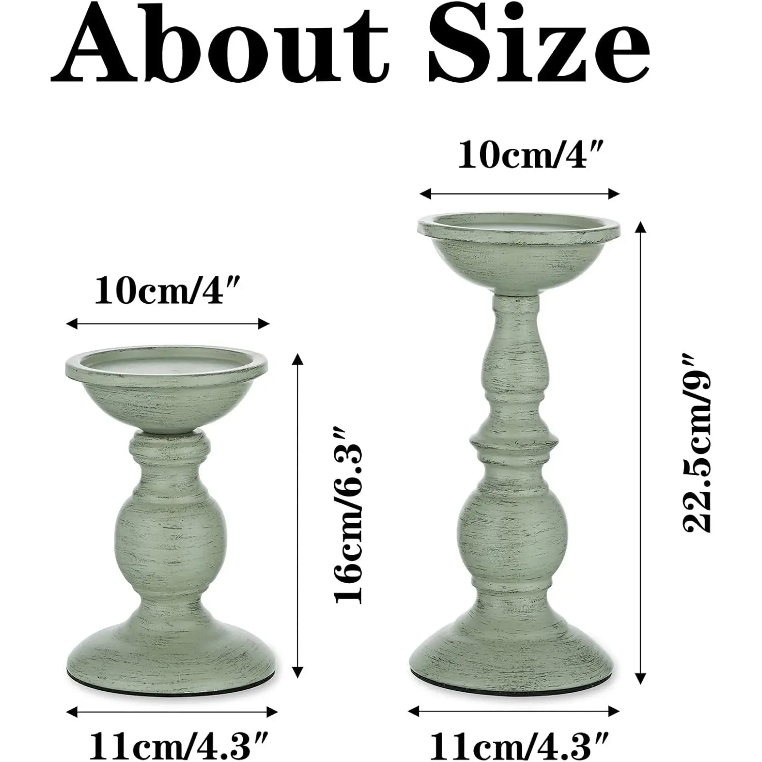 Sziqiqi Retro Iron Candle Holder Vintage Pillar Candle Holders for Wedding Birthday Dinner Table Centerpiece for Candlelight - Image 6