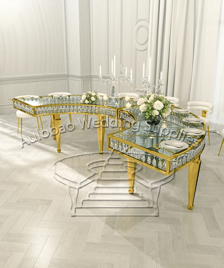 Luxury Crystal Chandelier Table Dining Room Furniture Modern Hotel Dining Table Set Clear Glass