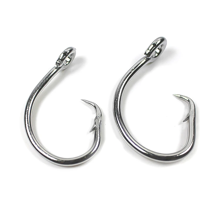 Stainless Steel Tuna Circle Fishing Hooks Big Game Saltwater Fishing ...