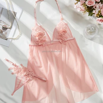 Charming Pastel Pink Babydoll Offering Soft Feminine Touch Babydoll Lingerie Dress Mini Wear Women Nighties Babydoll Lingerie
