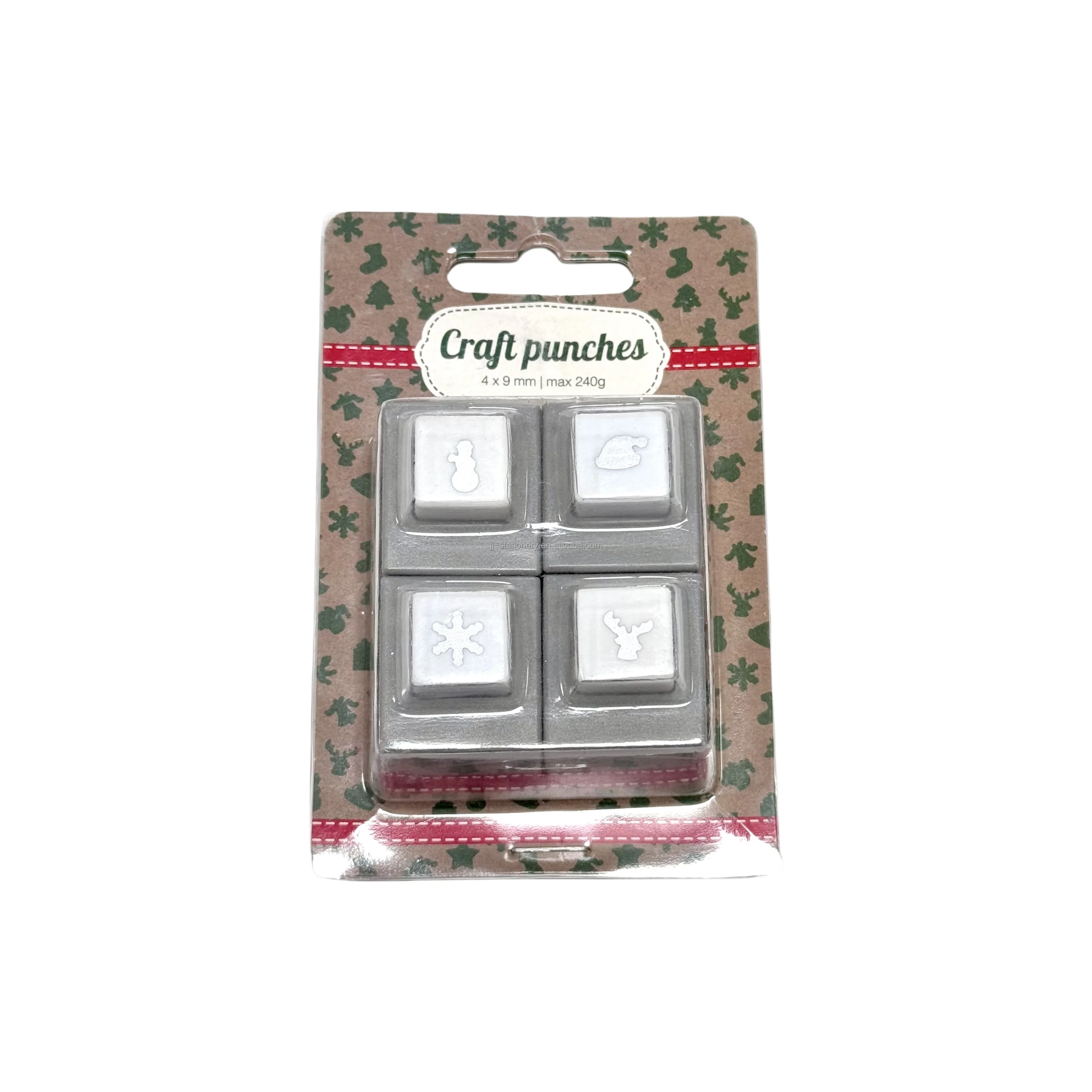 Mini DIY Craft Multiple Sizes Plastic Hole Punch Paper Cutter with Christmas Pattern Staplers
