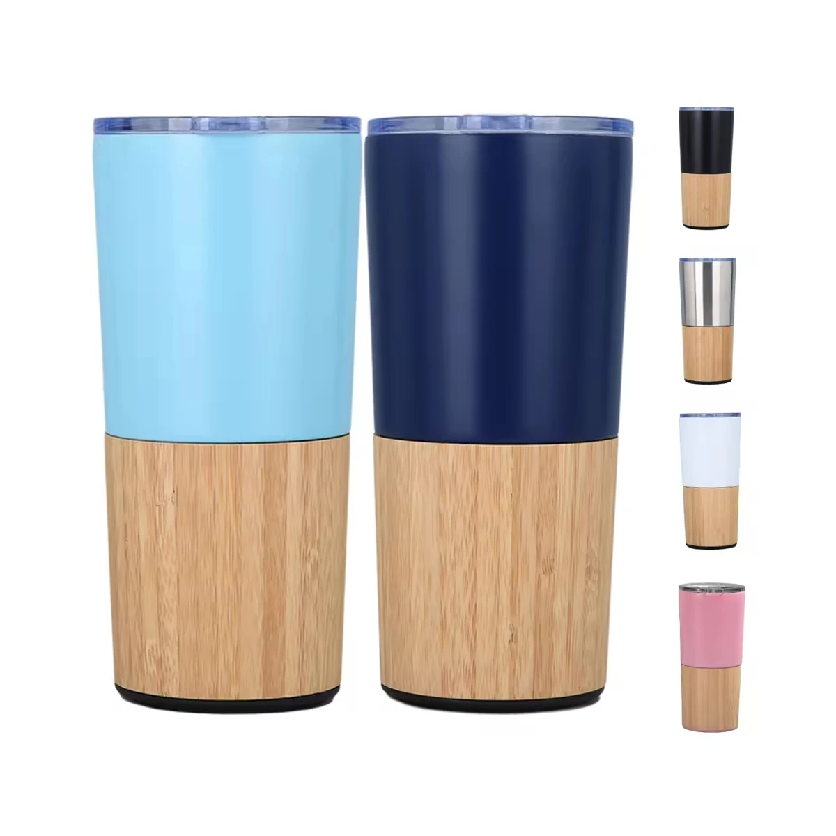 20oz Custom logo Spliced Bamboo Shell Cup Laser Engraving Stainless ...