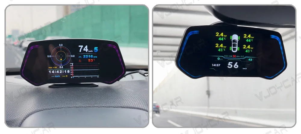 Newest Car Hud OBD GPS Heads Up Display 3 in one TAC02 Door Status RPM Speed Monitoring Car Inclinometer