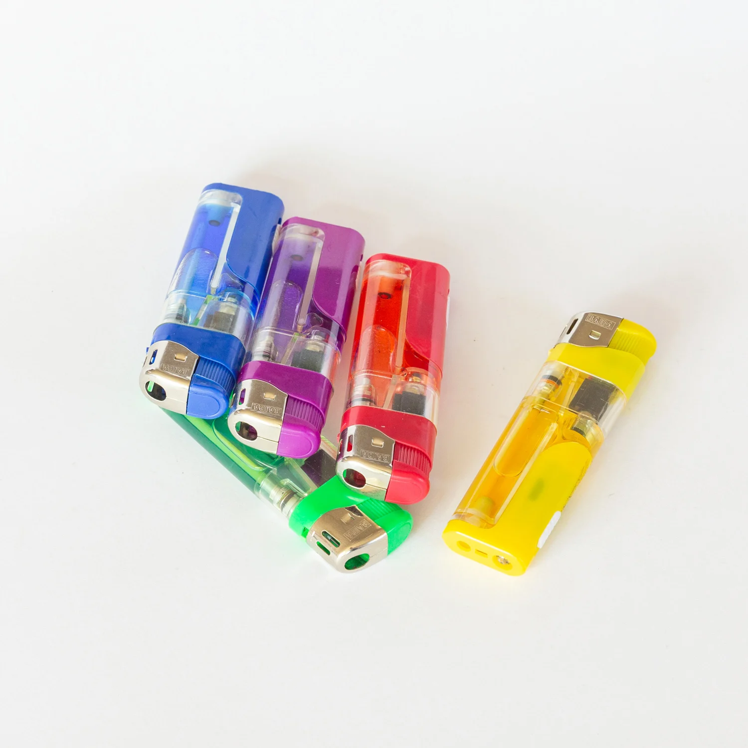 Manufacturer's Factory Direct LED Plastic Gas Cigarette Lighter Custom Logo Electronic Lighter Lamp Classic Design Style Camping