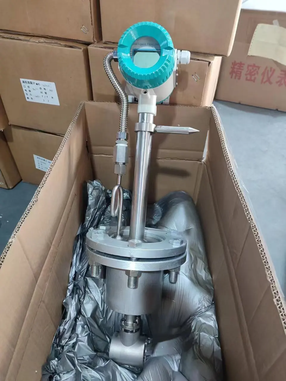 Flowmeter Factory Cheap Cost Ss304 Probe Insertion Vortex Flow Meter