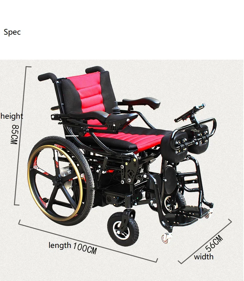 electric standing wheelchair manual/electric reclining and legrest/armrest manual/electric adjustment assist standig -BZ-E-TH305 factory