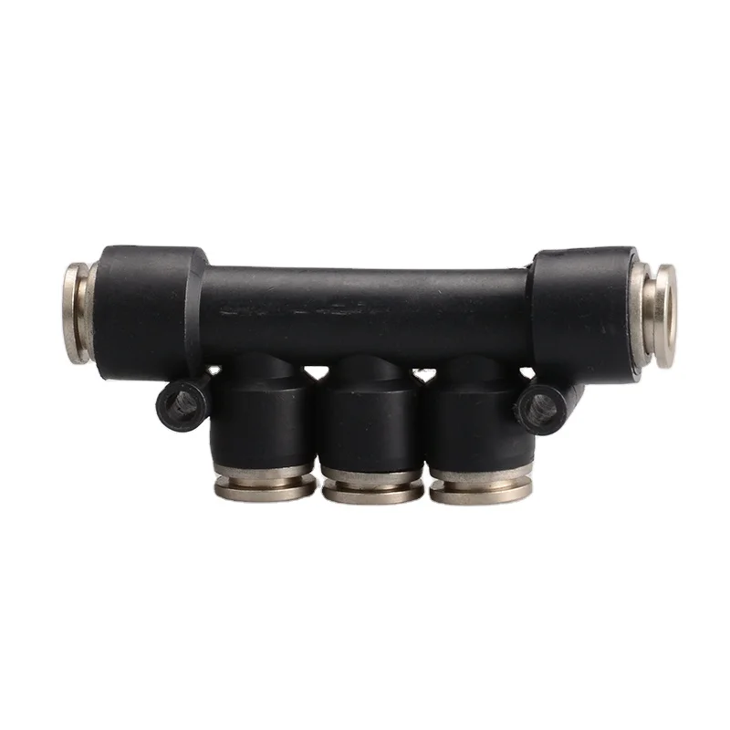 Pneumatic Connector 5 Way Cross air Hose Quick Connector Plastic Pneumatic Fittings