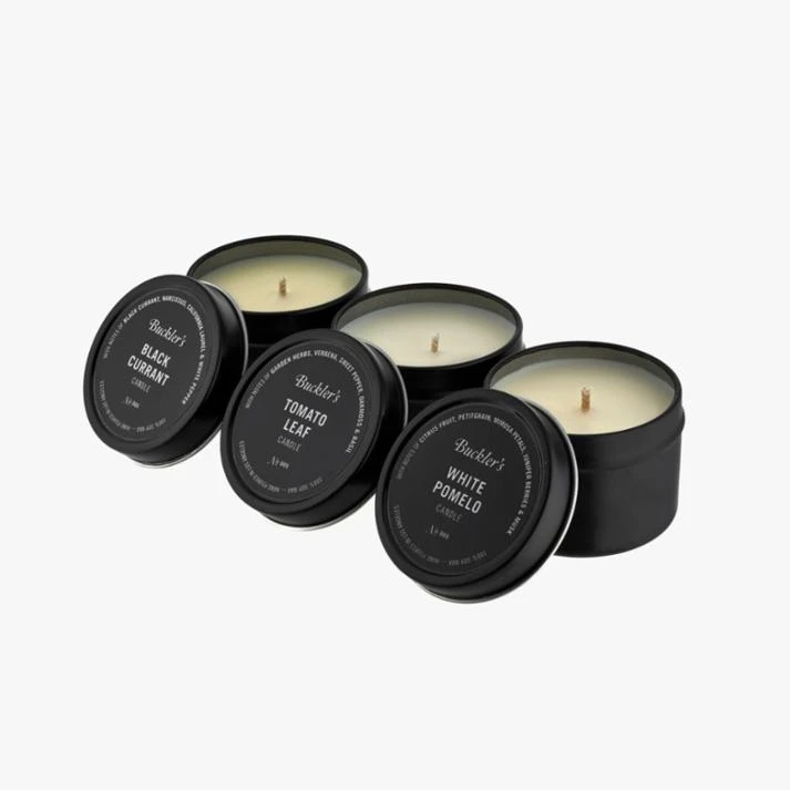 Custom printed 3oz 4oz 8 oz seamless metal candles tin containers empty travel tin jars matte black candle tins can