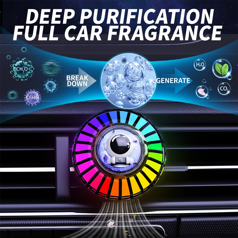 Auto Perfume Diffuser Sound Control Car Fragrance Machine 256 Colors