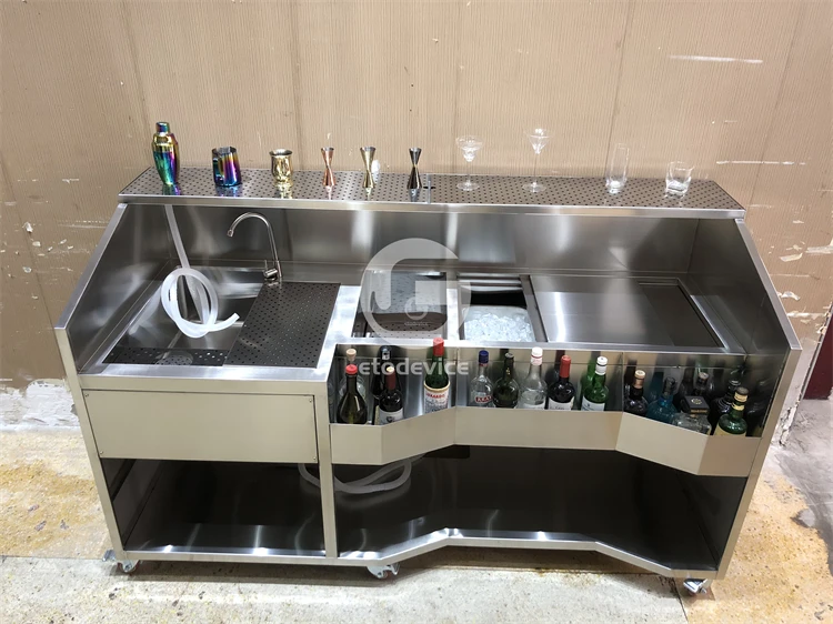 Yituo Portable Cocktail Bar Station Customize Stainless Steel Cocktail