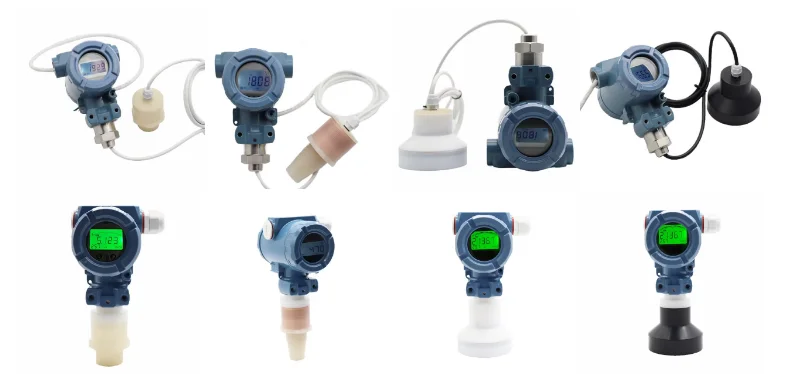 Corrosion resistant ultrasonic level sensor with LCD display