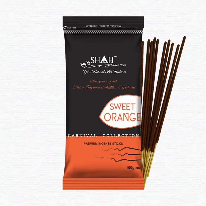 High Quality Sweet Orange Zipper Pack Incense Sticks 100 Grams Agarbatti Buy Incense Sticks Agarbatti Nagchampa Incienso Natural Yoga Relaxation Dhoop Sticks Indian Incense Product On Alibaba Com