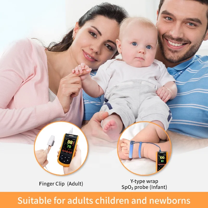 Dual-wavelength LED PC Software Adult Pediatric Neonate Sales Medical Oxo Meter Cheap Price Handheld Pulse Oximeter WITH STAND