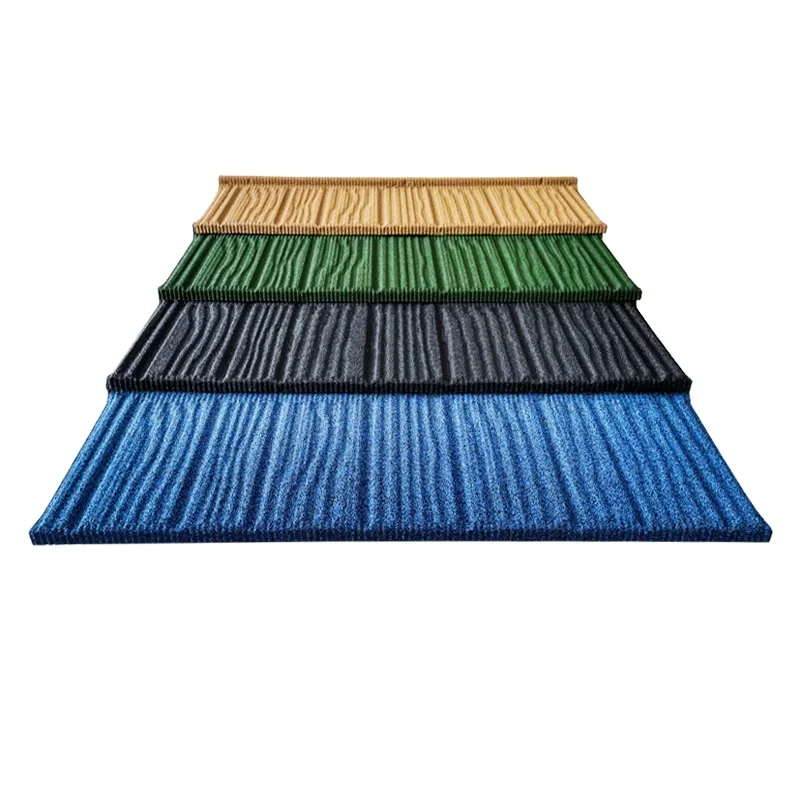 Roofing Tile Roof Sheets Building Material Sale Red White Blue Customized Industrial Surface Color Stone Coated Roofing Tiles