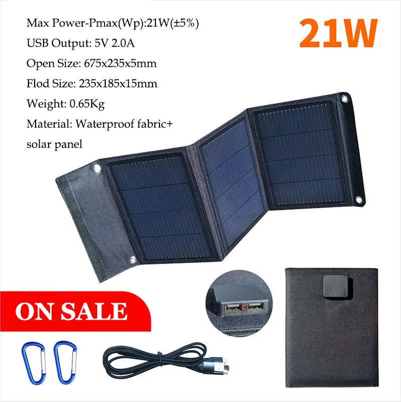 Outdoor Portable Solar Panel 20w 30w 40w 50w Folding Solar Panel For ...