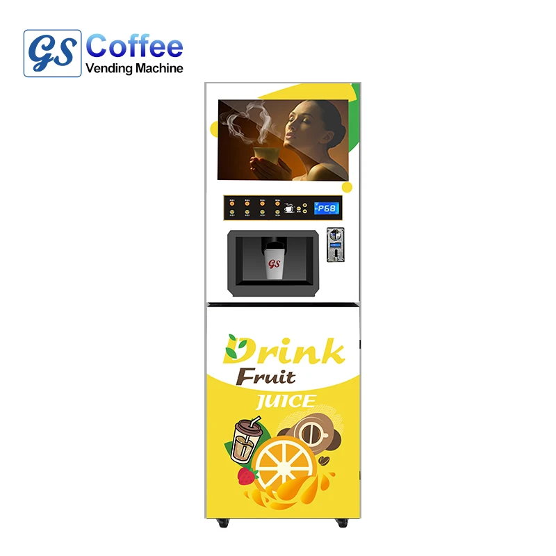 Coffee Milk Tea Atm Vending Machine Automatic Fresh Orange Juice Juicer Vending Machine for Office Restaurant