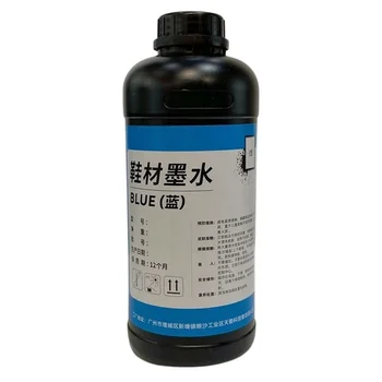 Blue ink for inkjet printer UV LED printing ink for shoes material hard soft uv ink