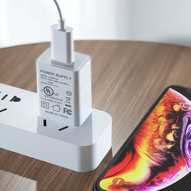 HECHOBO 5 Вт Настенный 5 в 1 А usb адаптер питания с американской вилкой и UL FCC Утвержденный для мобильных телефонов LX050100
