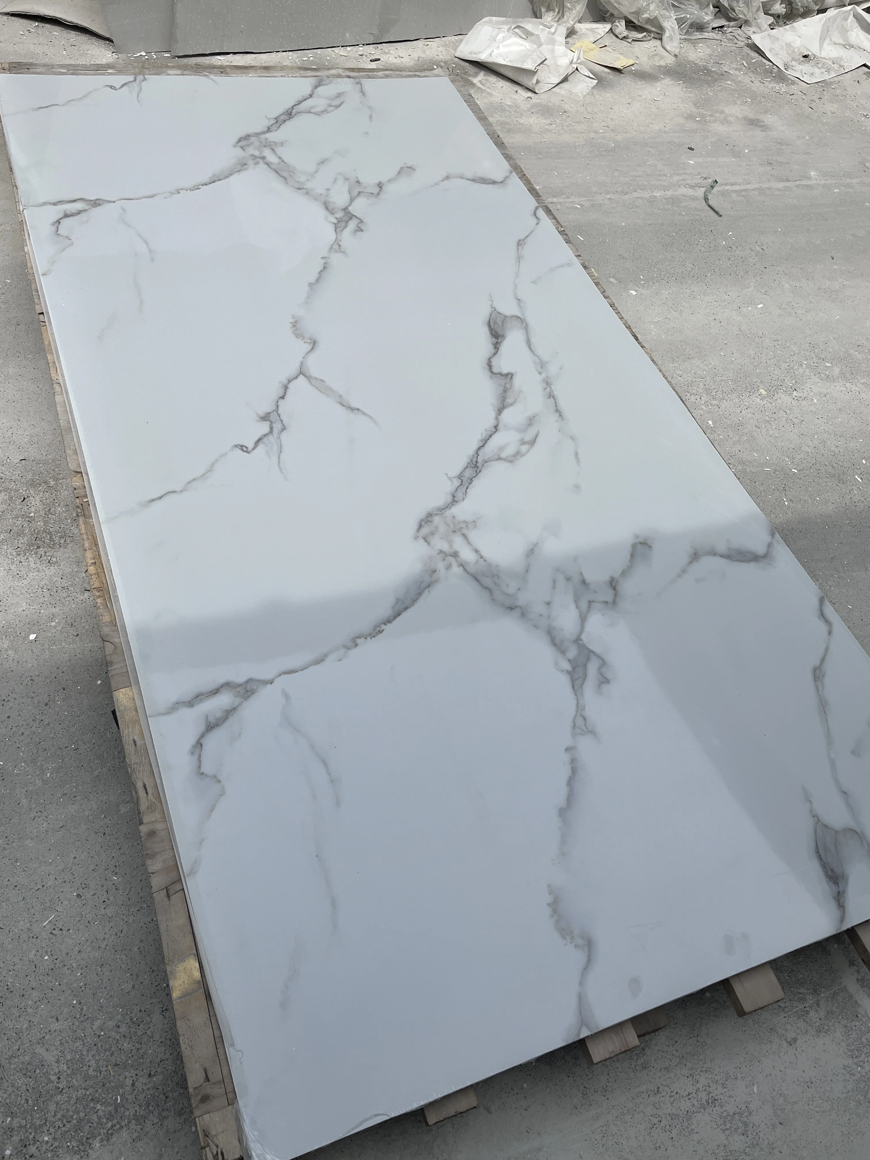 Light Weight Customized Pattern Wall Decorative Board Plastic 1220 mm Sheet Interior Pvc Marble Board for Wall