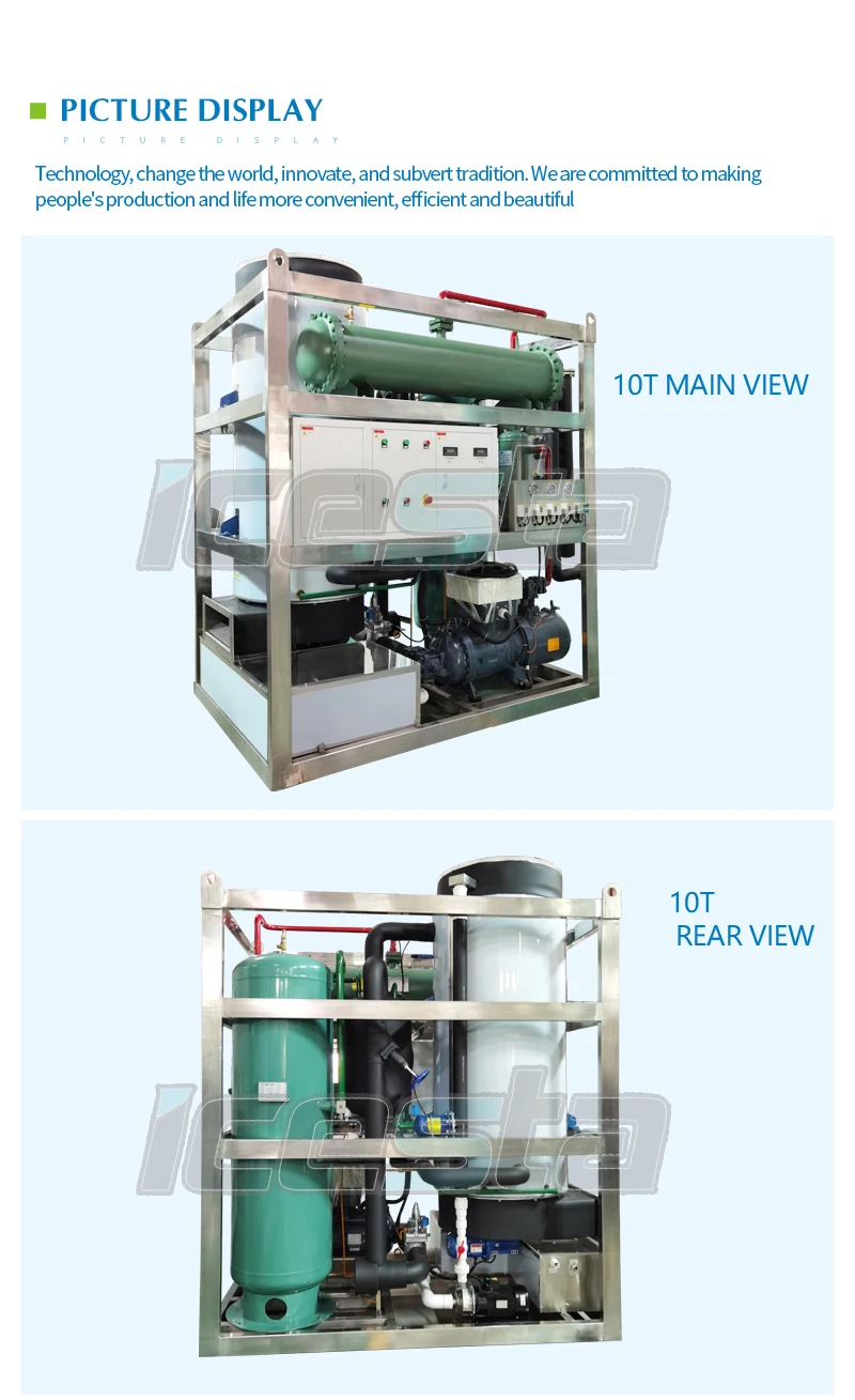 Icesta Semiauto 10 Ton Package And Commercial Ice Tube Maker Tube Ice