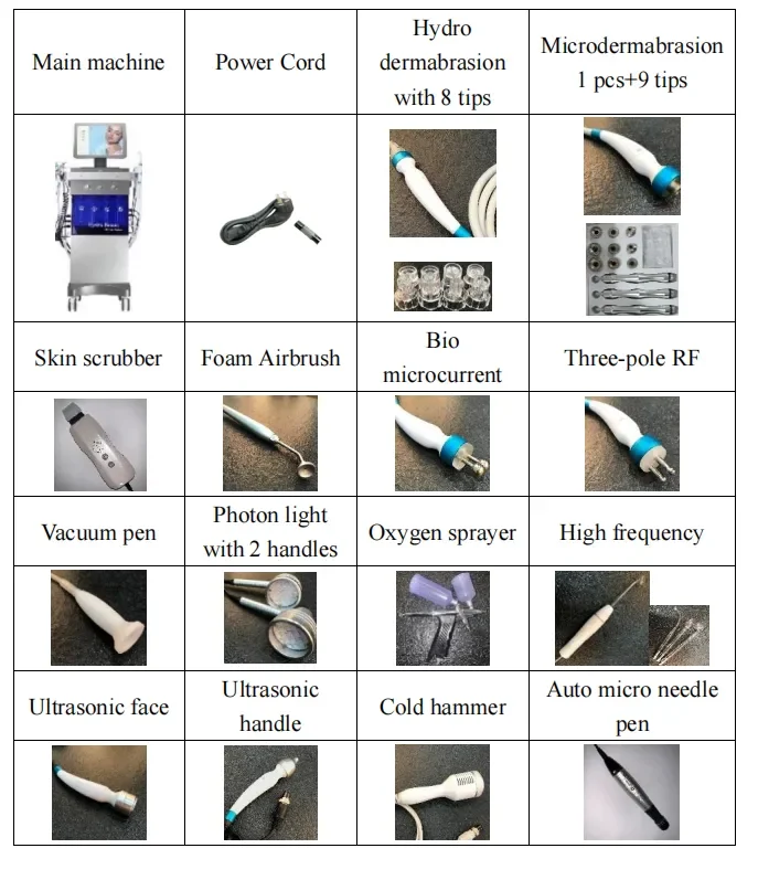 Newest 14 IN 1 hydra multifunction facial oxygen deep skin clean machine skin care facial hydra dermabrasion machine