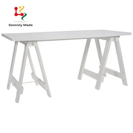 freedom white trestle desk