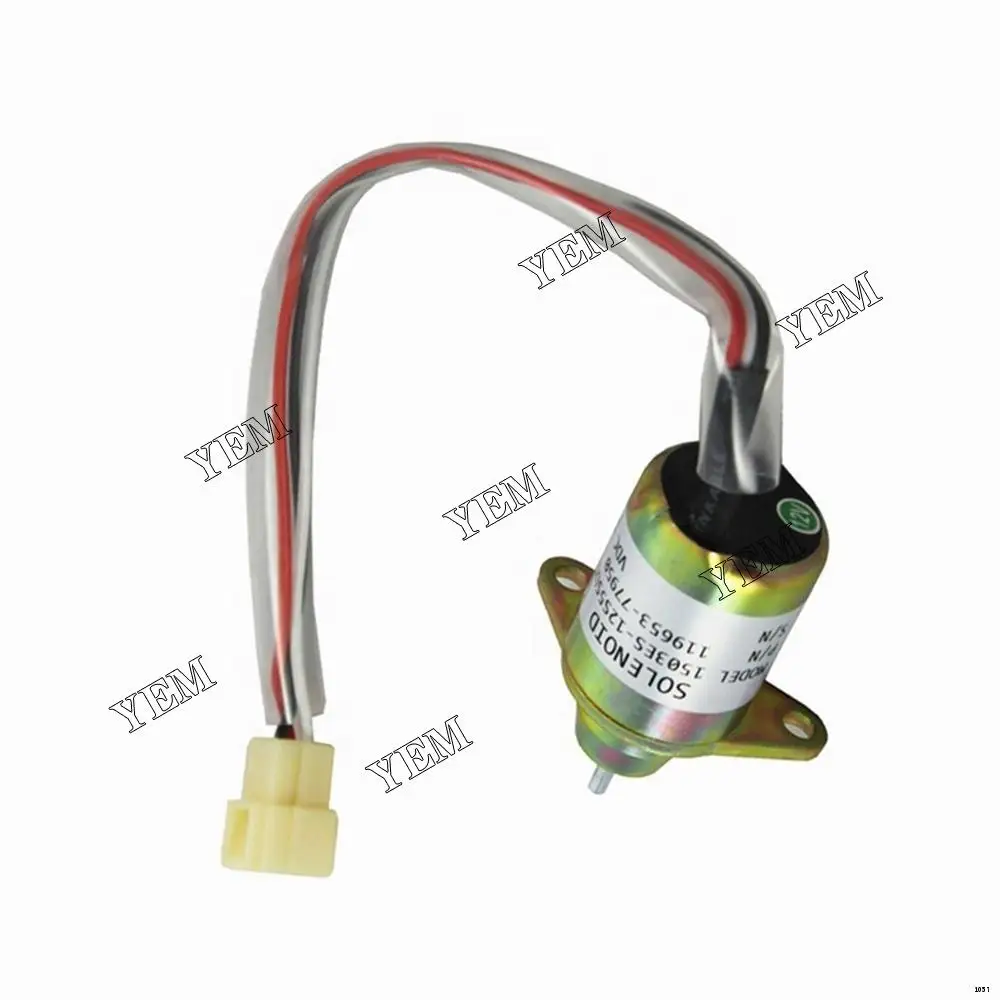 Construction Machinery Fuel Stop Solenoid 119285-66500 for Takeuchi TB014 Yanmar 3D72N Engine