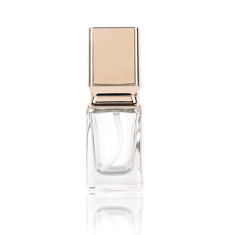 Luxury Empty 30ml Square Clear Frosted Cosmetic Lotion Glass Liquid Foundation Bottle With Pump