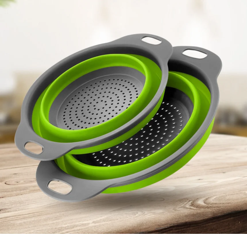 Термостойкий дуршлаг с зажимом, ситечко для чая, большая силиконовая корзина для кухонной раковины