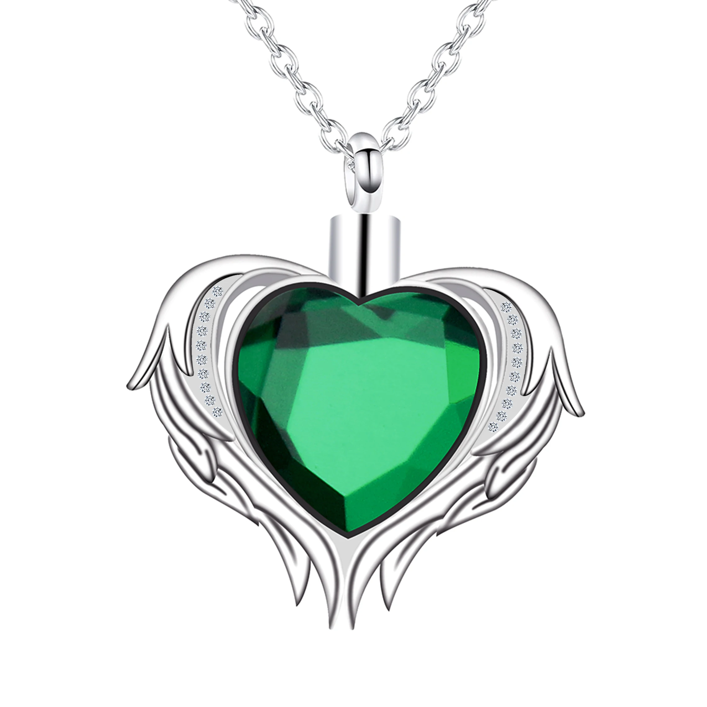 Ashes necklace stainless steel cremation jewelry commemorative necklace cinerary box pet dog heart-shaped cinerary jewelry