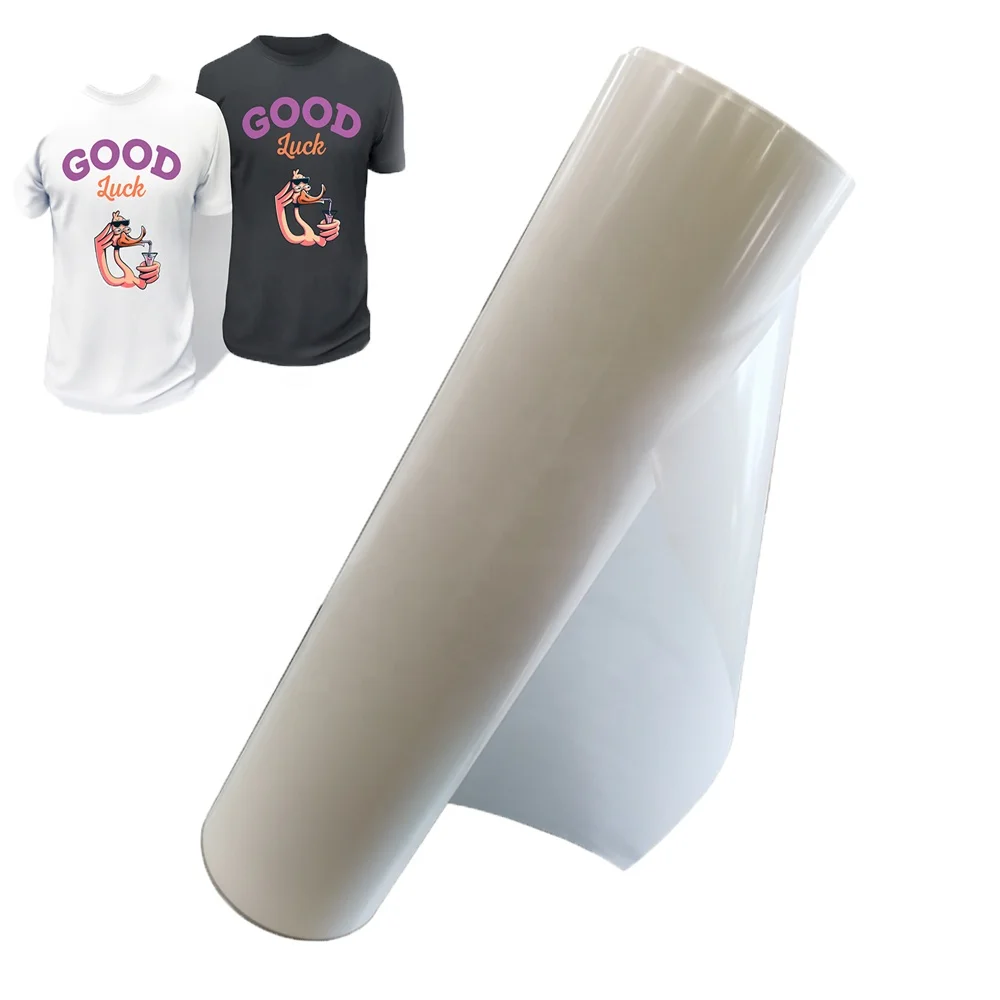 2022 Double Side Matte DTF Film Hot Peel Heat Transfer Film PET Film DTF 60cm 100m Prints for T Shirts Clothing