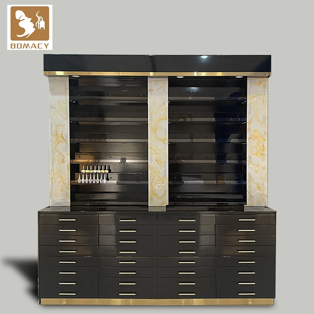 Manicure Table Tube Storage Salon Wood Cosmetic Store Klar Art Practice Display Stand Nail Polish Racks Wall Mount