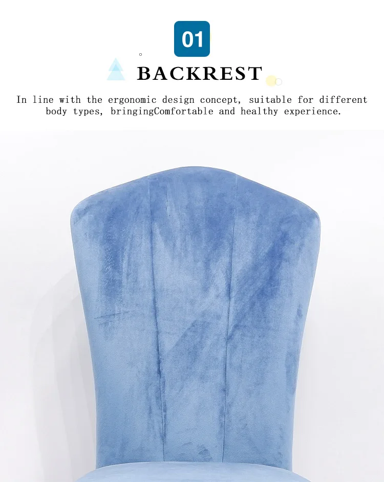 modern blue dining chair
