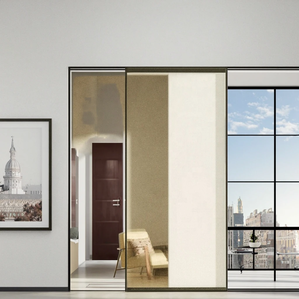 Ghost Door Hardware Kits Invisible Sliding Door System Glass Sliding Interior Door