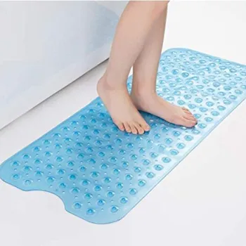 40x16 Inches Washable Anti Slip Tapis De Bain Shower Floor Bathroom Bath Tub Mat Bathtub Clear PVC Bath Mat With Suction Cups