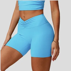 Women's High Quality Quick Dry Yoga Shorts Comfortable Lightweight Compression with Elastic Soft Running Solid Pattern