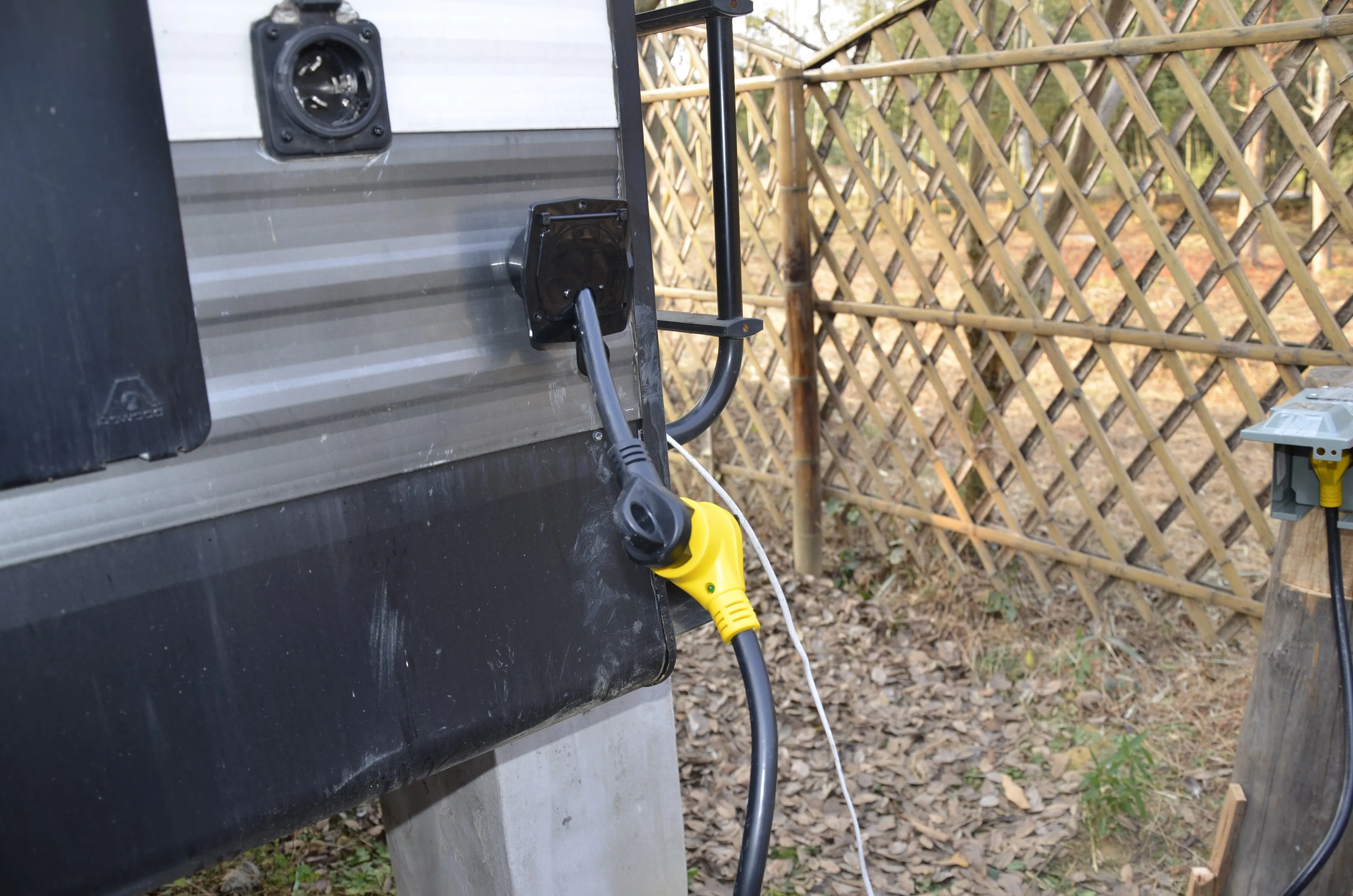 Round Electric Cable Rv Hatch For 30 And 50 Amp Cords Camper Electric