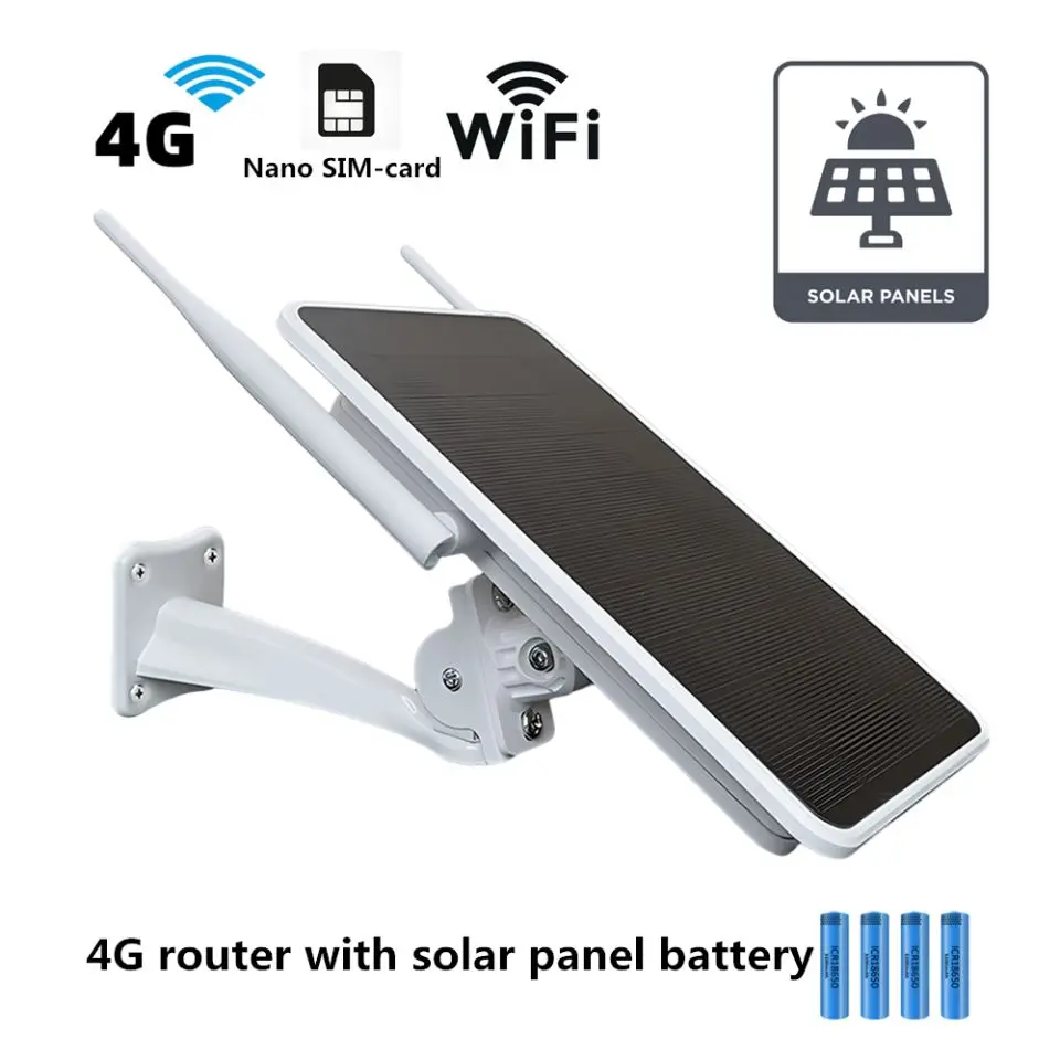 Solar Panel Battery Powered Wifi 3g 4g Sim Card Router Wireless 4g