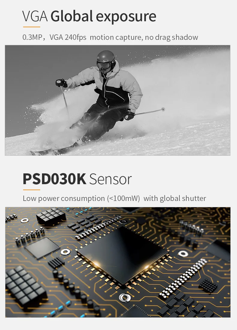 PSD030K 0.3MP Global exposure wide angle DVP CMOS camera module插图3