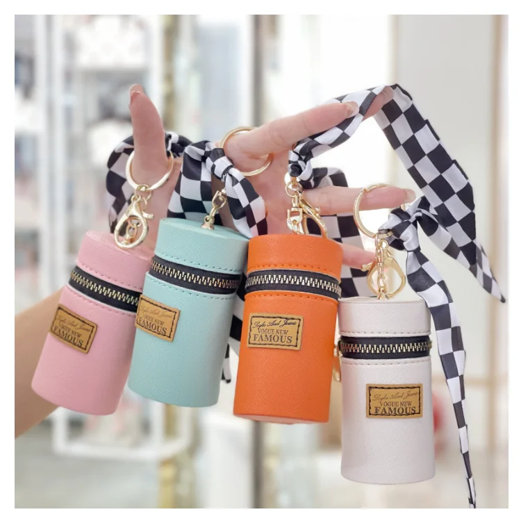 Customize PU Leather Wrist Strap Initial Key Chain