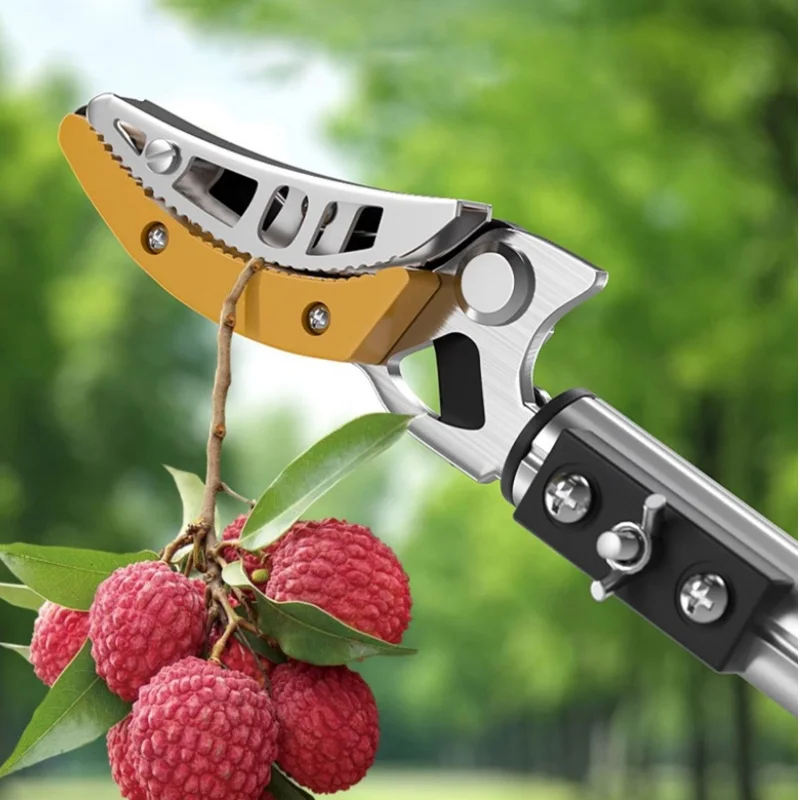 SK5 Aluminum Alloy Handle Telescopic High-altitude Fruit Picking Tools Garden Branch Pruning Shears with Saw Blade