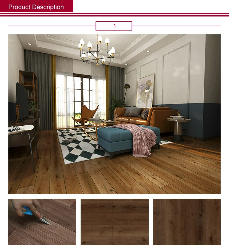 Household Fire Prevention PVC Flooring Vinyl Flooring Click Lock SPC Waterproof
