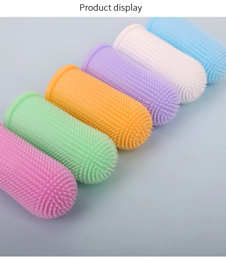Silicone Finger Cover Pet Toothbrush Disposable Dog and Cat Cleaning & Bathing Tool for Cats and Dogs manufacture