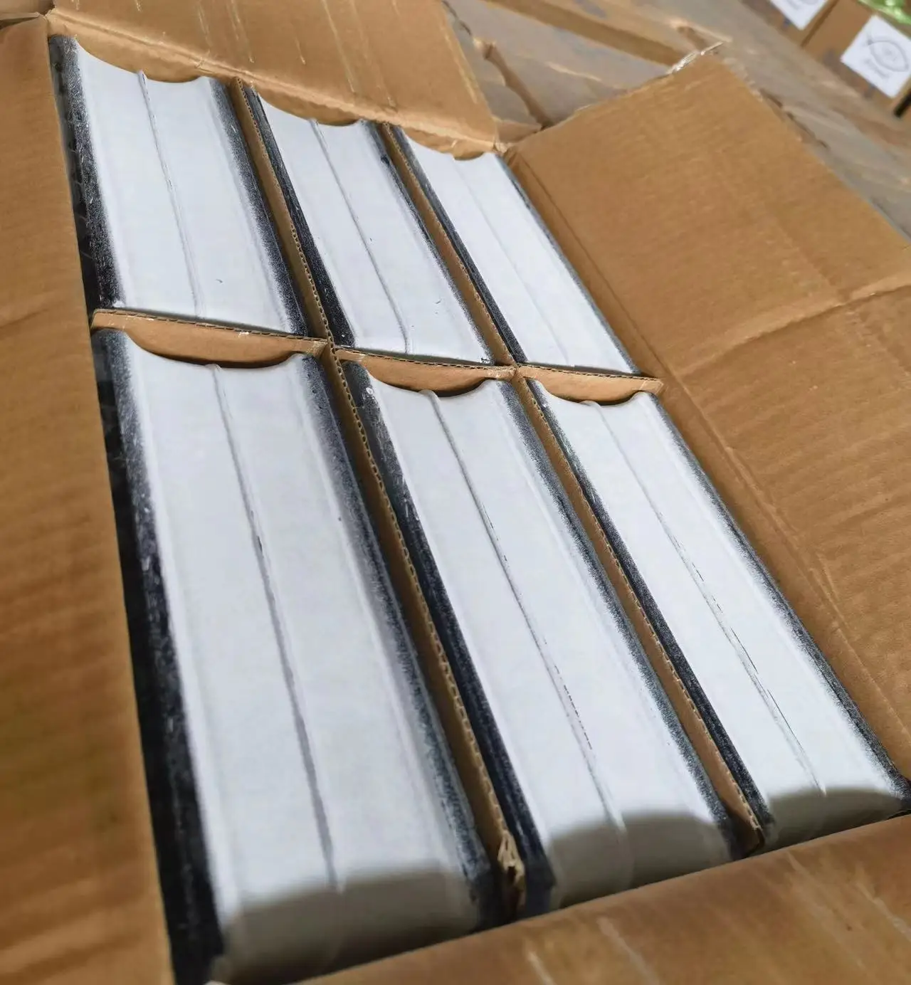 Art Deco Craft  Sea Wave Parallel Pattern Clear Hollow Glass Block Size for Window Bathroom Partition Wall Decoration