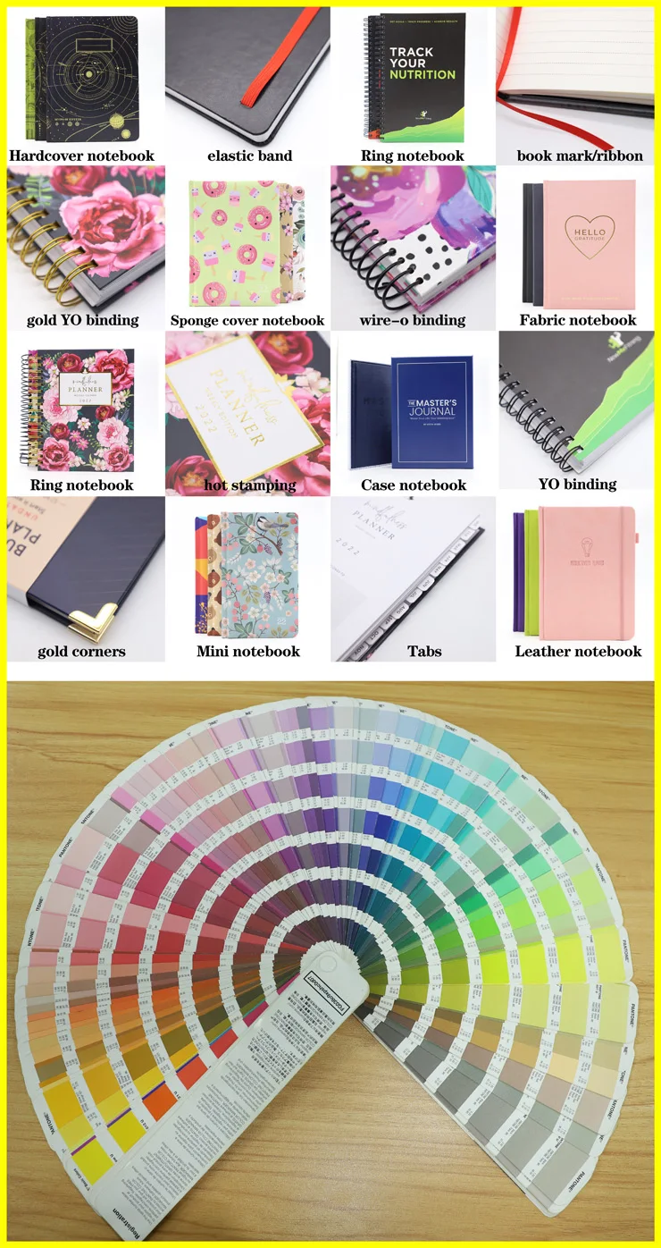 Professional environmentally friendly paper customized office agenda daily monthly planner journal notebook printing