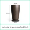21inch  horizontal stripe dark coffee