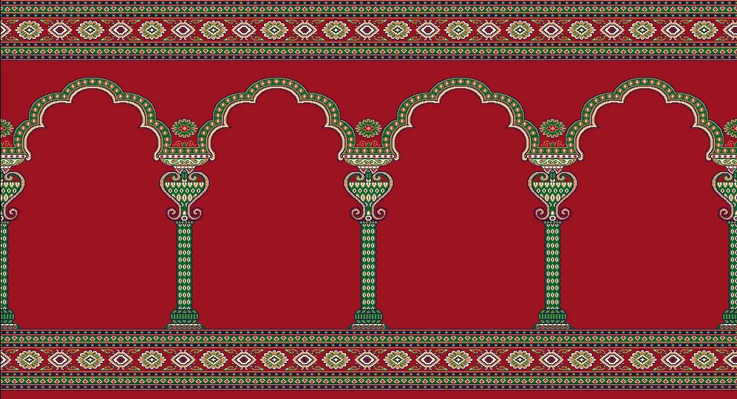Carpet Factory New Design 100% Nylon Mosque Wall to Wall Luxury Muslim Mosque Prayer Carpet for  Mosque Prayer Carpet