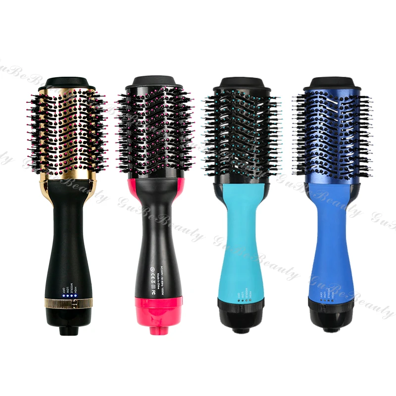 Gubebeauty 360 degree swivel cord hair dryer curler straightener compact 3 in 1 electric hair brush 